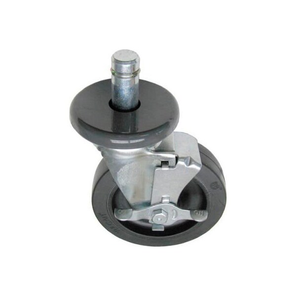Allpoints 26-2923 5" Swivel Stem Caster with Brake for 1" O.D. Tubing - 260 lb. Capacity